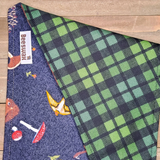 Enchanted Forest Alpine Check Pet Bandana - Beeswax Bandanas 