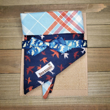 Enchanted Forest Blue Plaid Pet Bandana - Beeswax Bandanas 