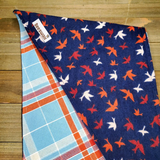 Enchanted Forest Blue Plaid Pet Bandana - Beeswax Bandanas 