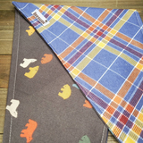 Purple Plaid Hunters Pet Bandana - Beeswax Bandanas 