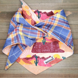 Purple Plaid Desert Pet Bandana - Beeswax Bandanas 