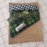 Forest Checkerboard Plaid Pet Bandana - Beeswax Bandanas 