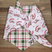 Christmas Country Plaid Vintage Rocking Horses Pet Bandana - Beeswax Bandanas 