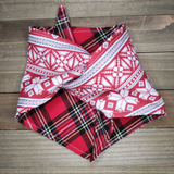 Christmas Flannel Snowflake Flannel Pet Bandana - Beeswax Bandanas 