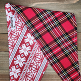 Christmas Flannel Snowflake Flannel Pet Bandana - Beeswax Bandanas 