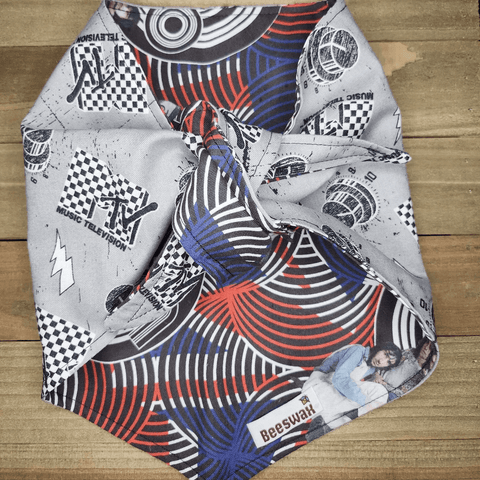 The Who Geometric USA Pet Bandana - Beeswax Bandanas 