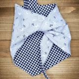 Blue Wildflower Blue Houndstooth Pet Bandana - Beeswax Bandanas 