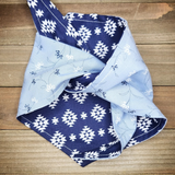 Blue Wildflower Blue Aztec Pet Bandana - Beeswax Bandanas 