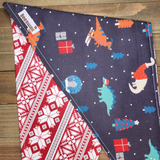 Dinosaur Christmas Red Sweater Pet Bandana - Beeswax Bandanas 