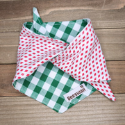 Checkered Red Diamonds Pet Bandana - Beeswax Bandanas 