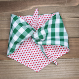 Checkered Red Diamonds Pet Bandana - Beeswax Bandanas 