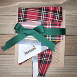 Winter Double Plaid Pet Bandana - Beeswax Bandanas 