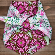 Green Hippie Flower Pet Bandana - Beeswax Bandanas 