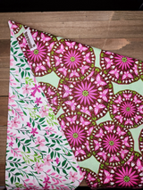 Green Hippie Flower Pet Bandana - Beeswax Bandanas 