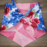 Pioneer Garden-Pink Geometric Pet Bandana - Beeswax Bandanas 