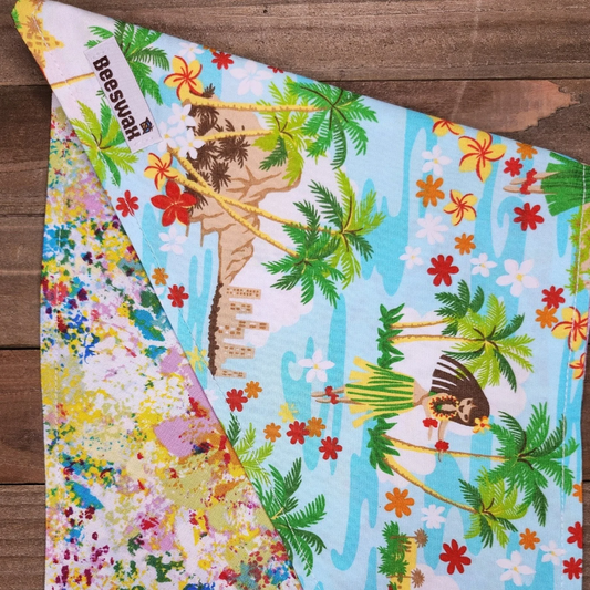 Hula Girl-Rainbow Mosaic Pet Bandana