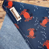 Crabby Chambray Pet Bandana - Beeswax Bandanas 