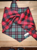 Winter Buffalo Plaid Pet Bandana - Beeswax Bandanas 