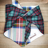 Winter Plaid Green Tartan Pet Bandana - Beeswax Bandanas 