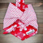 Red Snowflake Pet Bandana - Beeswax Bandanas 