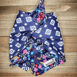 Night Garden Blue Aztec Pet Bandana - Beeswax Bandanas 