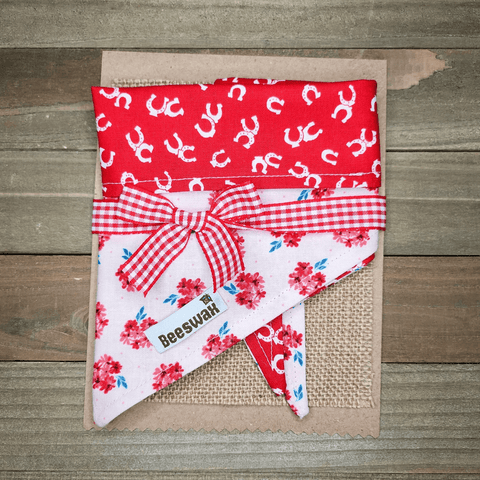 Wildflower Horseshoes Pet Bandana - Beeswax Bandanas 