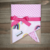 Rainbow Gingham Pet Bandana - Beeswax Bandanas 