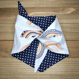 Blue Rainbow Navy Dot Pet Bandana - Beeswax Bandanas 