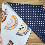 Blue Rainbow Navy Dot Pet Bandana - Beeswax Bandanas 