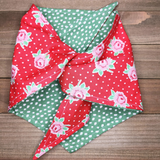 Peony Polka Dots Pet Bandana - Beeswax Bandanas 