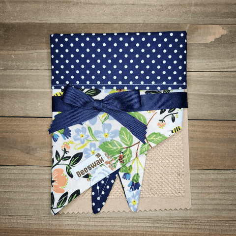 Bee Garden-Navy Dot Pet Bandana - Beeswax Bandanas 