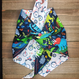 Dinos on Bikes Pet Bandana - Beeswax Bandanas 