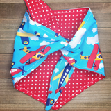 Airplanes and Polka Dots Pet Bandana - Beeswax Bandanas 