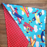 Airplanes and Polka Dots Pet Bandana - Beeswax Bandanas 