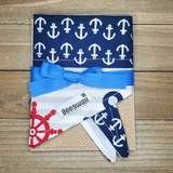 Anchors and Boat Wheels Pet Bandana - Beeswax Bandanas 