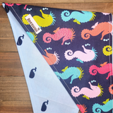 Seahorses and Blue Whales Pet Bandana - Beeswax Bandanas 