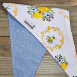 Chambray Bees Pet Bandana - Beeswax Bandanas 