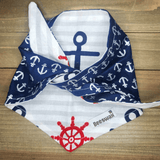 Anchors and Boat Wheels Pet Bandana - Beeswax Bandanas 