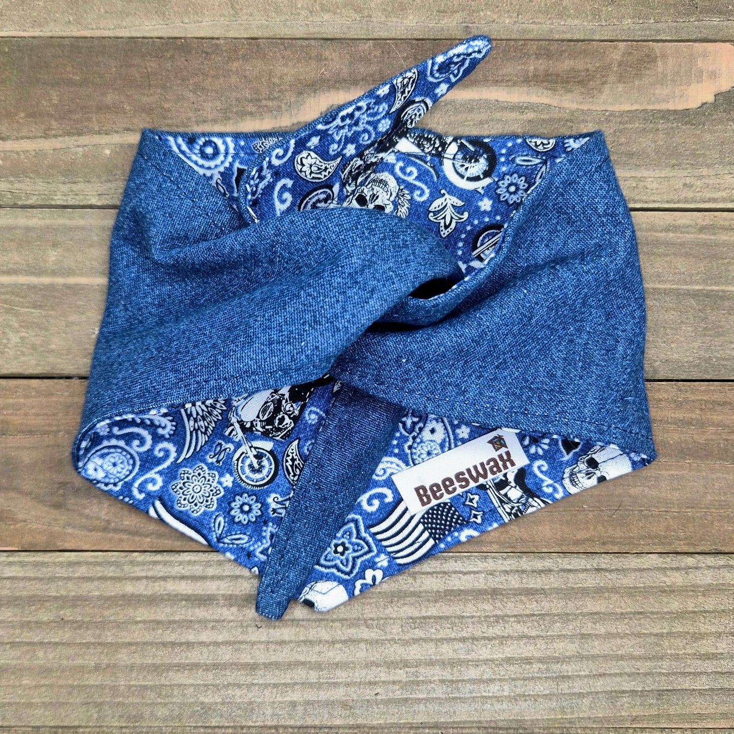 Biker Denim | Reversible Handmade Pet Bandana